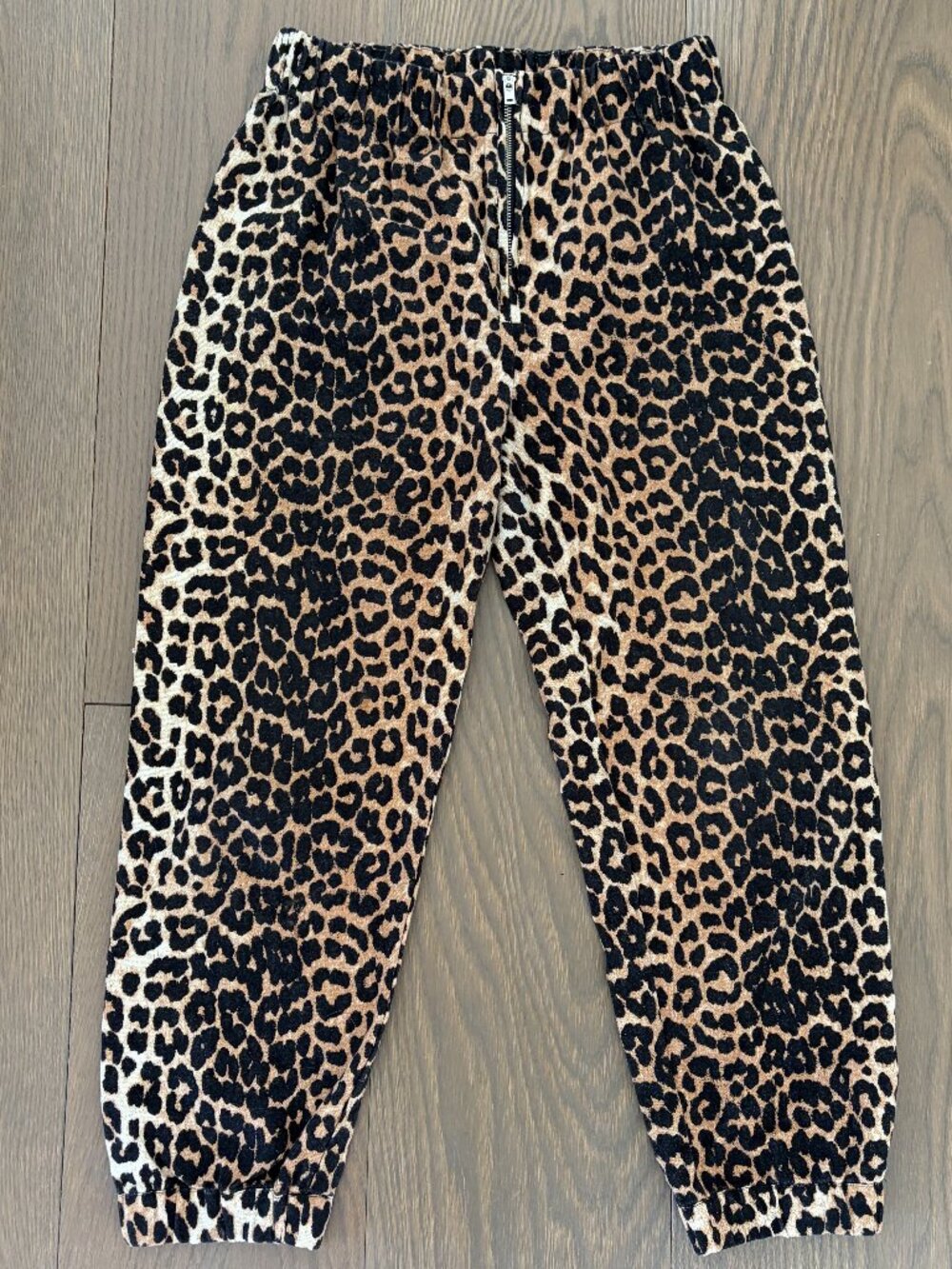 Ganni Cheetah Print Pants Animal Print Trousers Sz 36